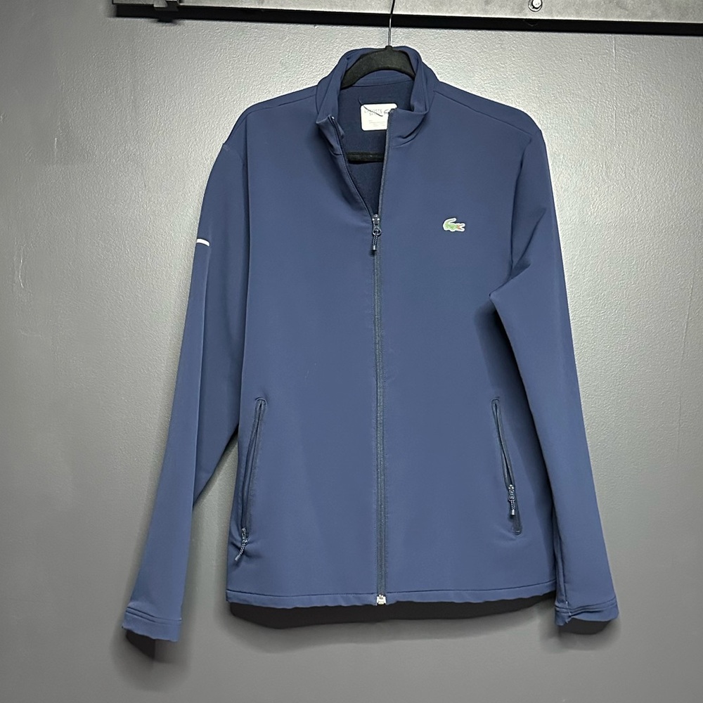 NWOT Lacoste Sport Water Repellent Zip Up Navy Large